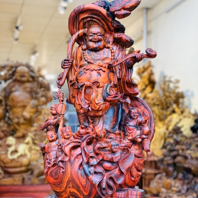 Di lạc gỗ trắc đỏ đen 