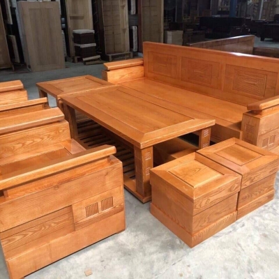 Sofa Trứng Đối Gỗ Sồi Nhập